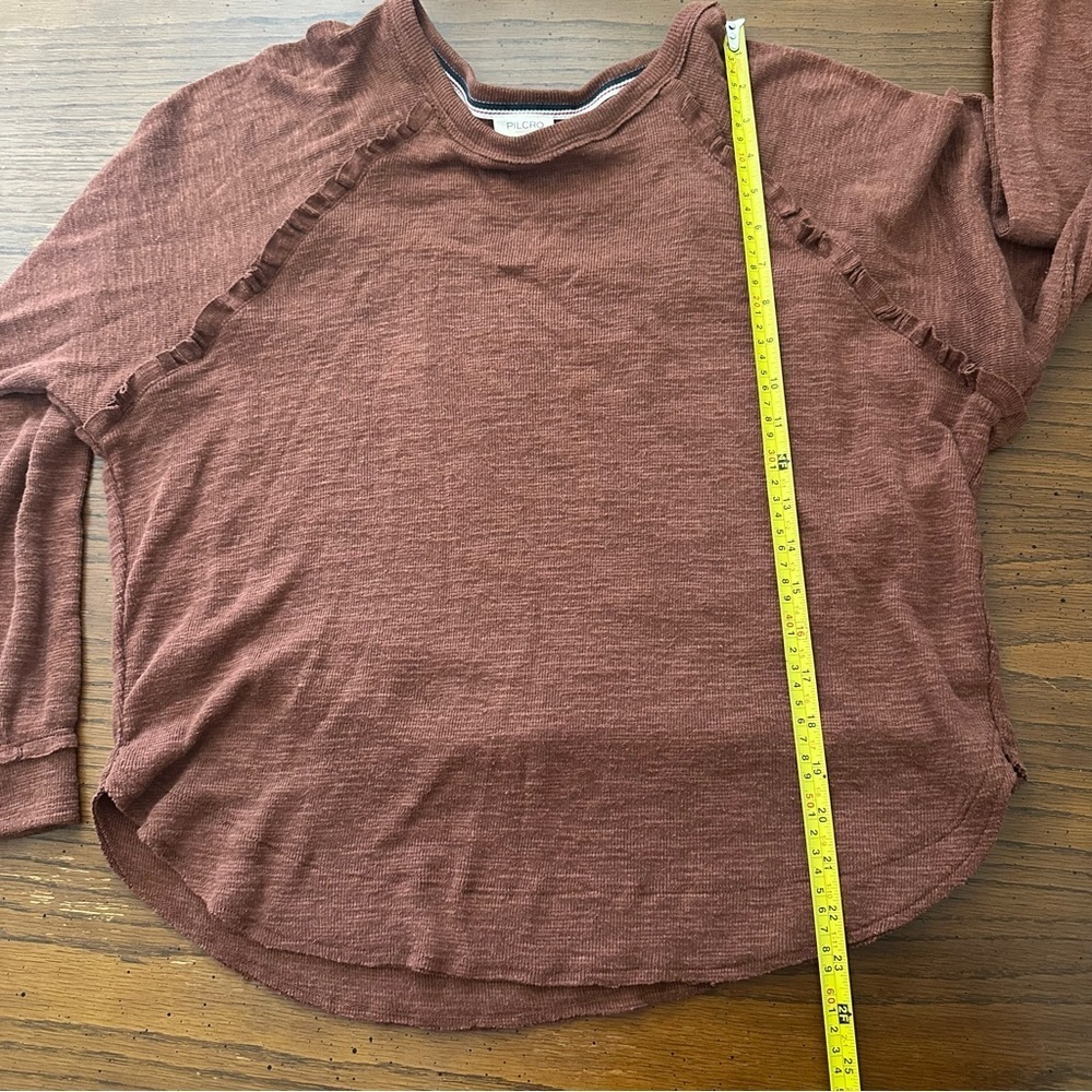 Pilcro Anthropologie Diana  Women's Brown pullover Top M - Picture 7 of 7